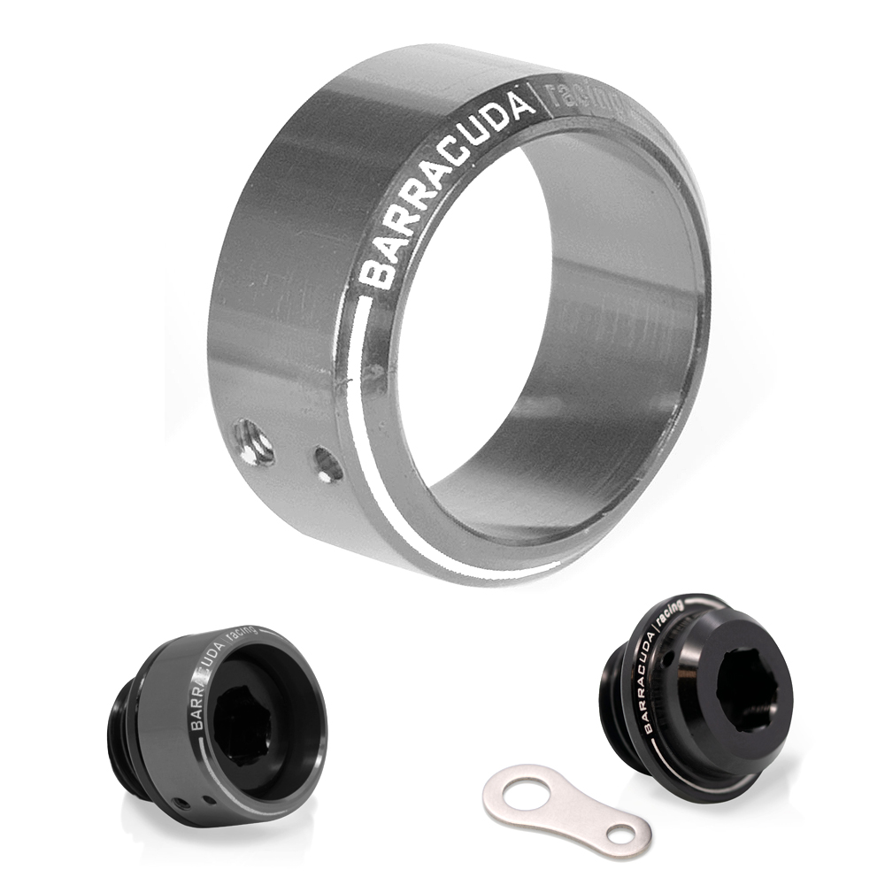Inserto anodizado plata para tapón de llenado de aceite Ø 28 mm, compatible con BC-HN102, BC-YN102 y BC-SN102