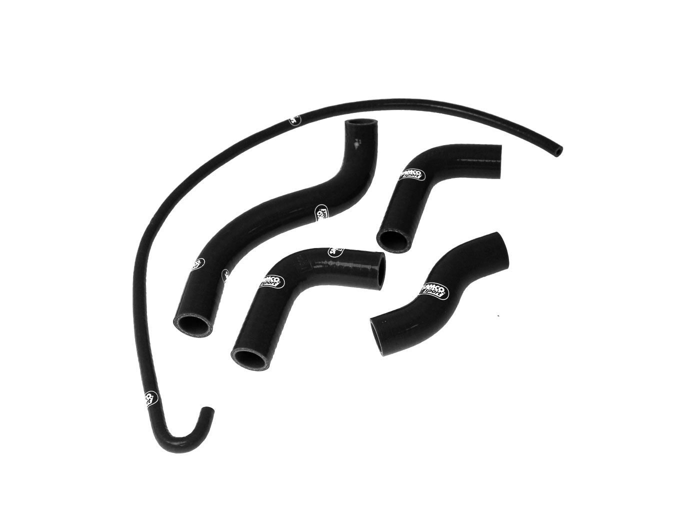 SAMCO SPORT Kit de mangueras de silicona negro para Kawasaki Z750 año del modelo 2004-2006