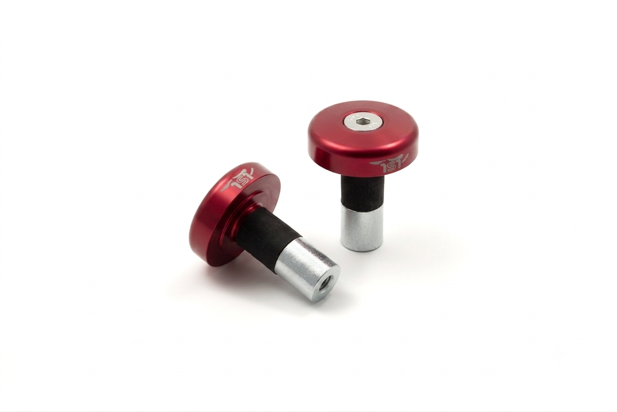 LSL Tapa plana, 14mm Aluminio/rojo