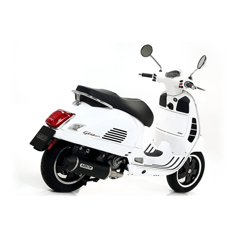 ARROW Silenciador DARK URBAN para Piaggio Vespa GTS300 2017-, Aluminio negro