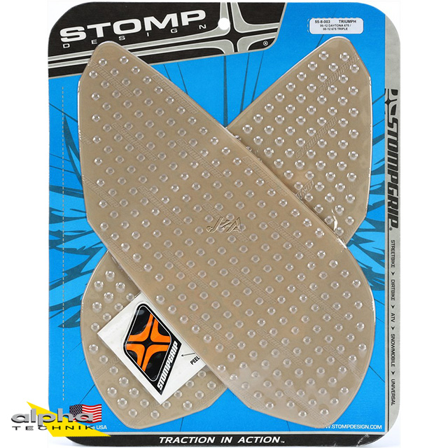 Stompgrip transparente, Volcano, para Triumph, Daytona 675 (R), Street Triple