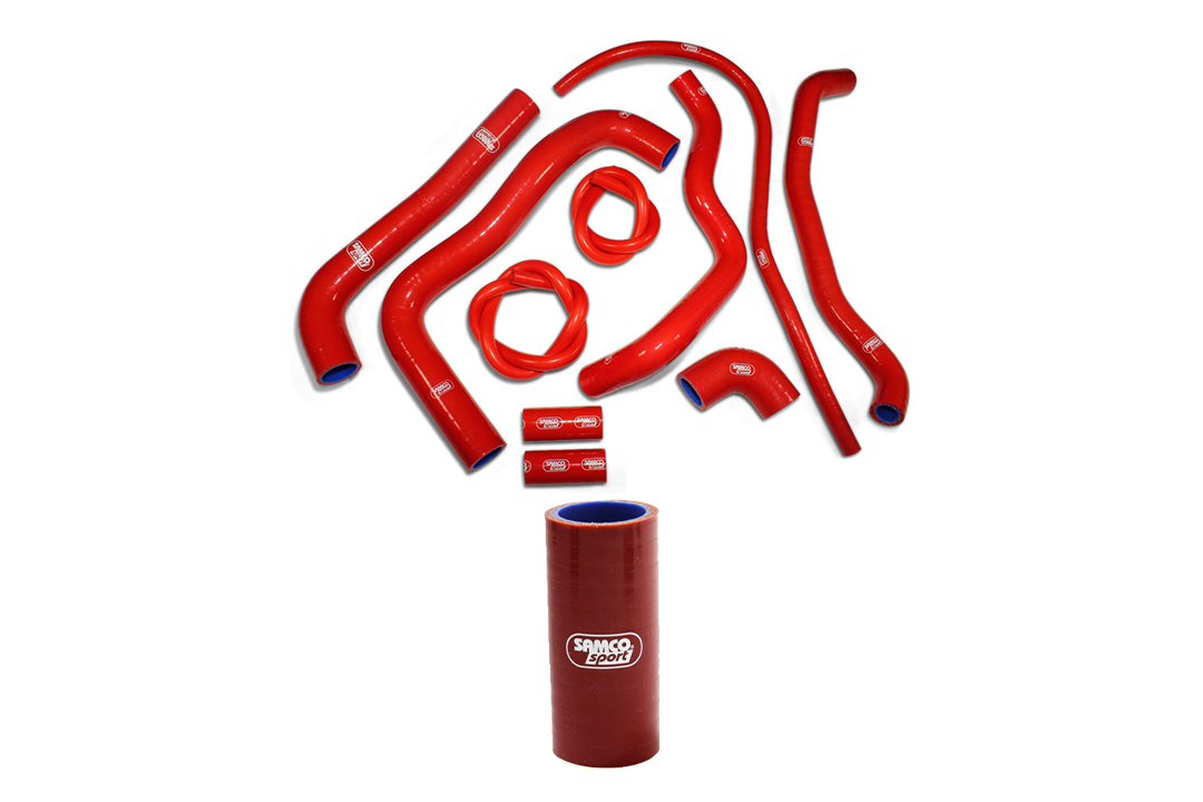 SAMCO SPORT Kit de mangueras de silicona, de 10 piezas, en rojo viper, para Aprilia RSV1000R / Tuono 1000R (Factory)