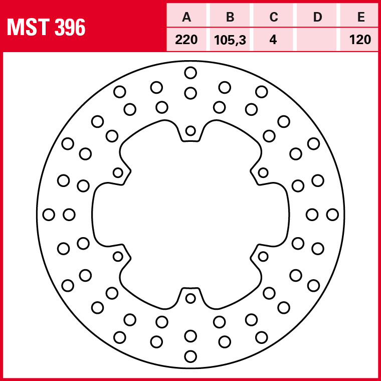 TRW disco de freno Allround fijo MST396