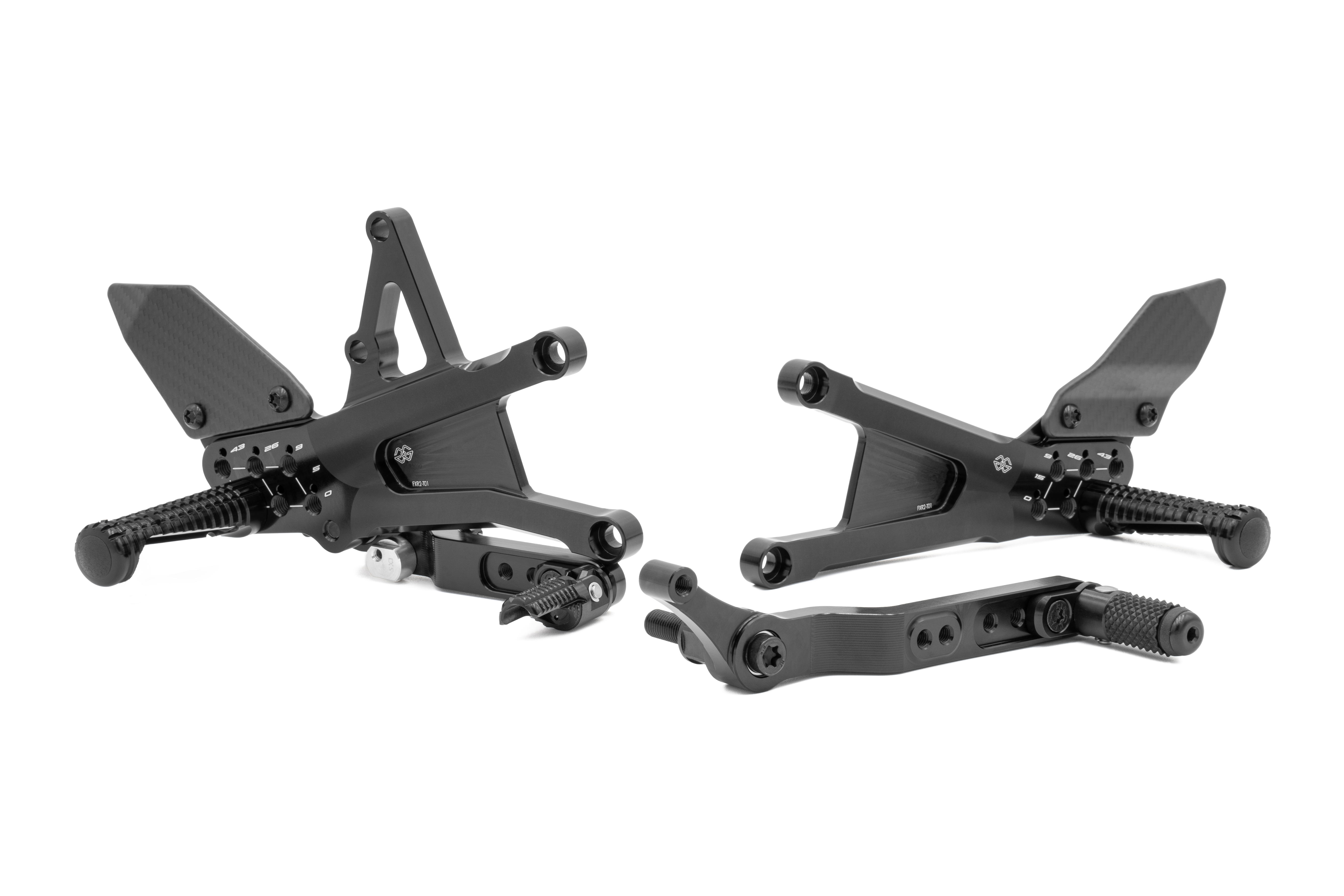 GILLES FXR Fußrastenanlage für Triumph Street Triple 765 RS Typ H801, Modelljahr ab 2023-