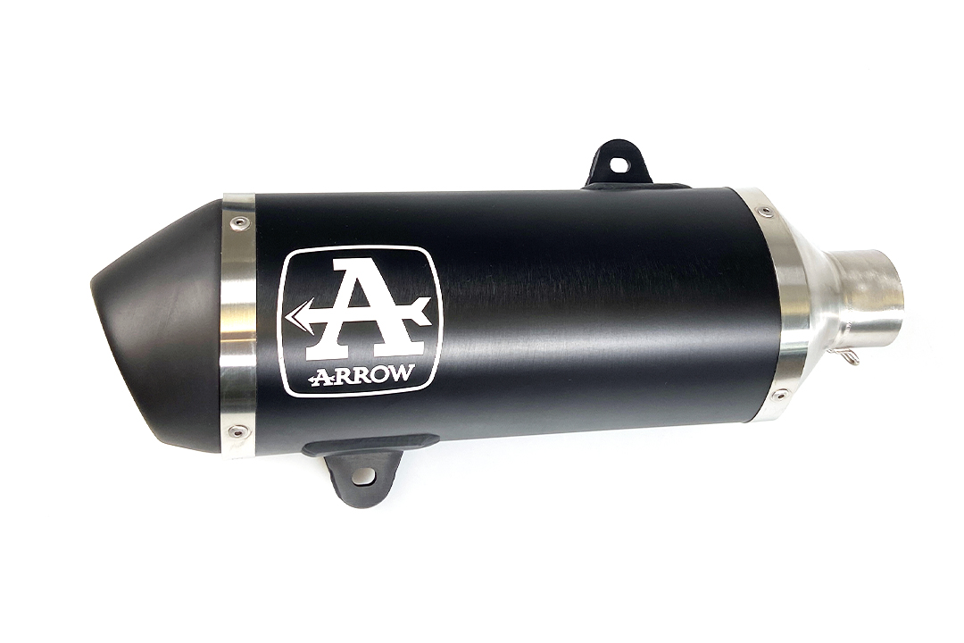 Silenciador ARROW DARK URBAN para Piaggio Medley 125/150 2016-, aluminio negro (Solo con colector ARROW)