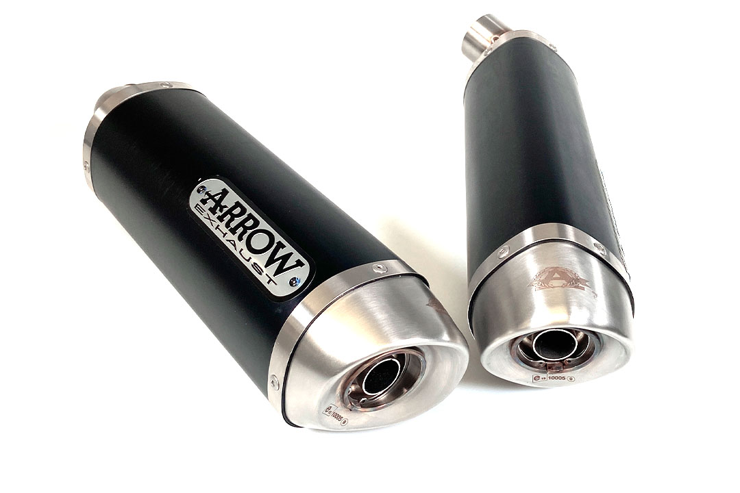 ARROW Escape DARK STREET THUNDER Aluminio negro para Ducati Monster 696 / 796 / 1100 2008-2014