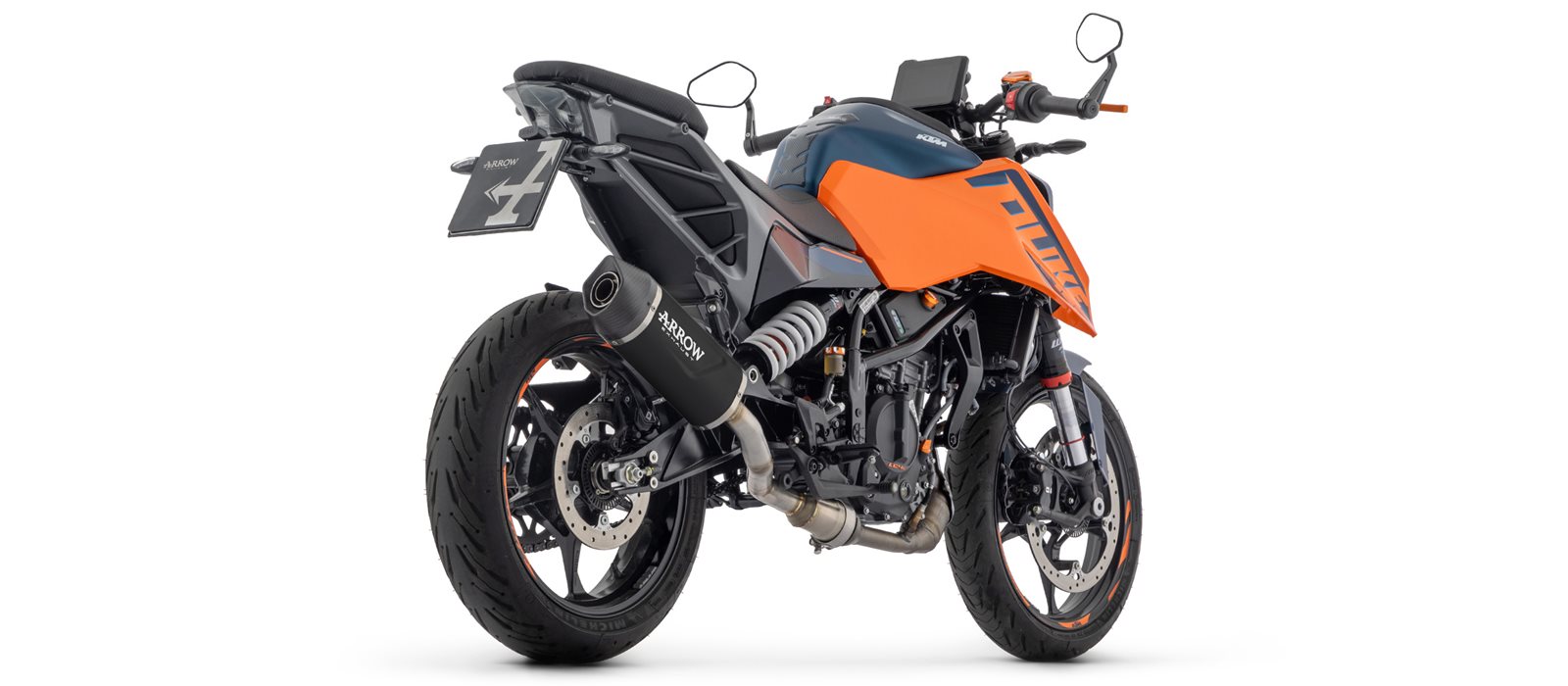 Escape ARROW INDY RACE EVO DARK para KTM DUKE 125, DUKE 390 Año del modelo 2024-