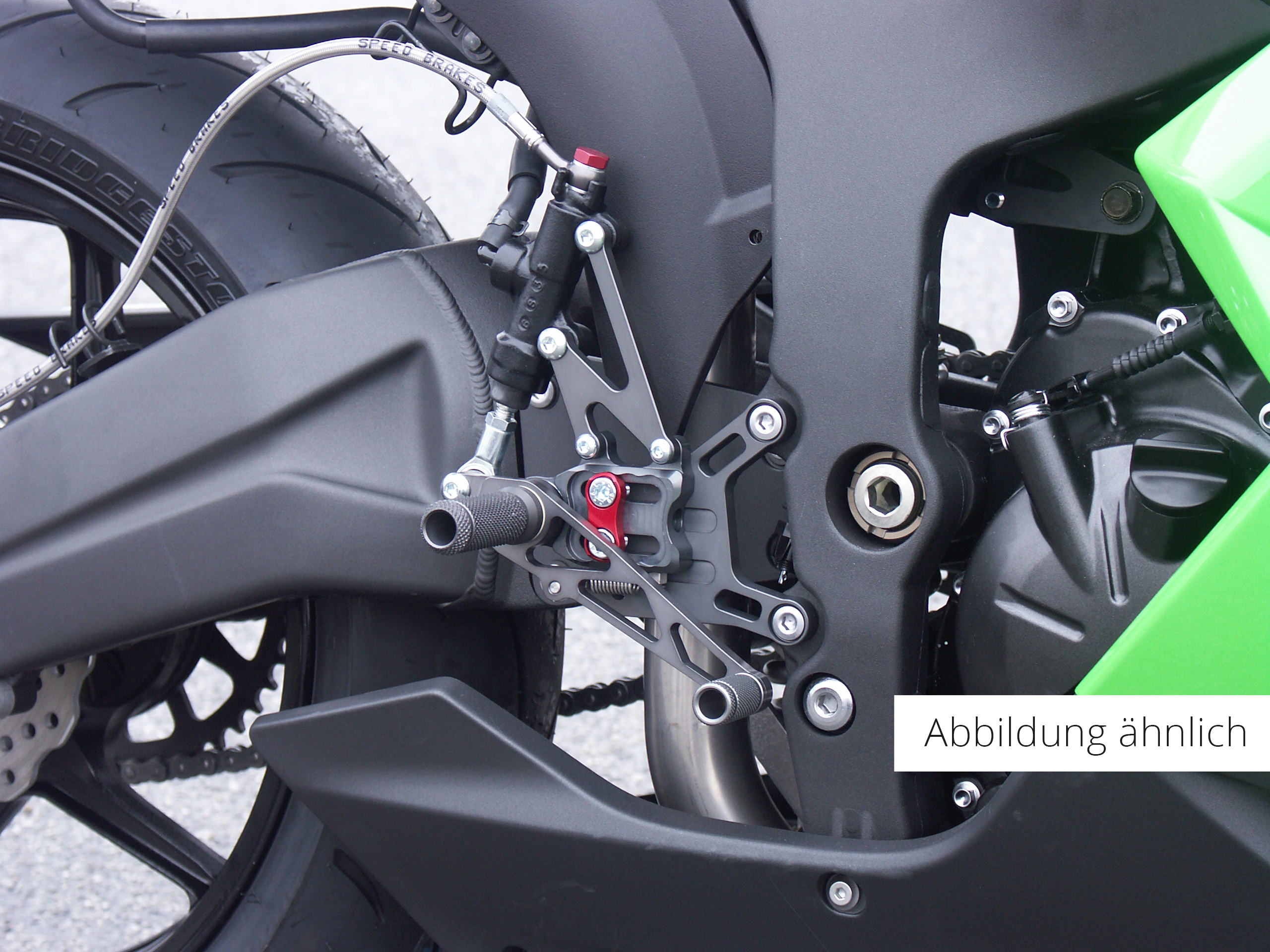 Estribera LSL 2Slide para Kawasaki ZX-6R, 1998-2002, ZX-9R, 1998-, negro-rojo