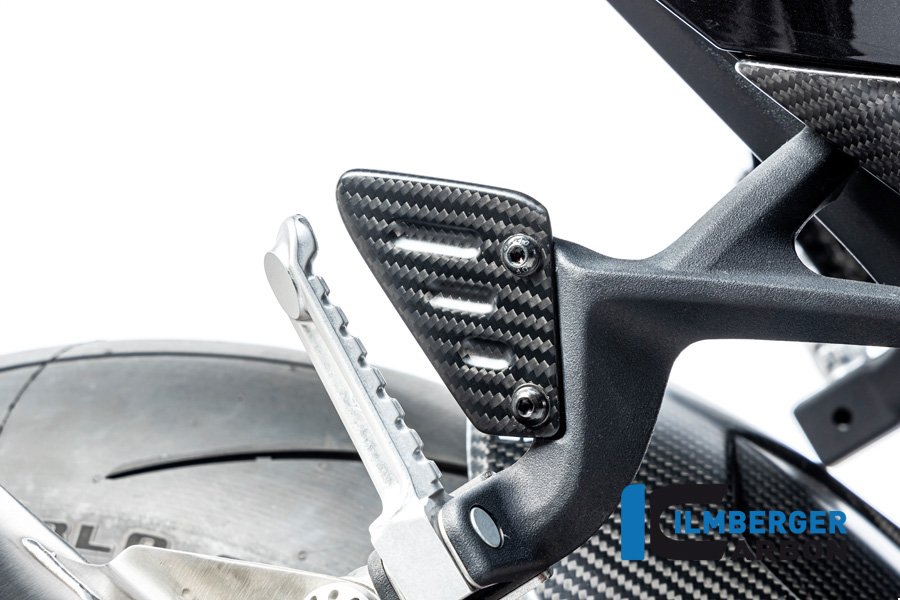 Protector de talón de carbono Ilmberger para pasajero, lado derecho mate, para Aprilia RSV4 / Tuono V4 2021-
