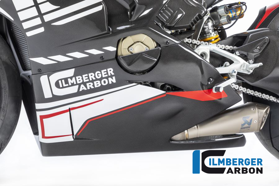 Ilmberger Carbon Quilla de Carenado Racing, brillante, Ducati Panigale V4, V4S, V4R 2019-