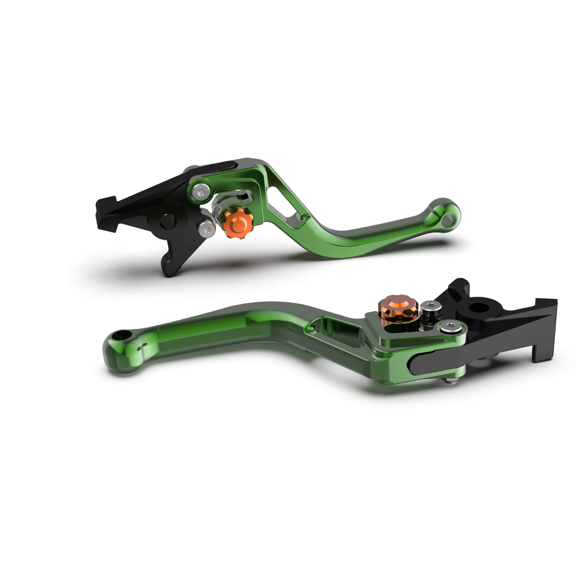 Maneta de freno LSL BOW R68R, corta, verde/naranja