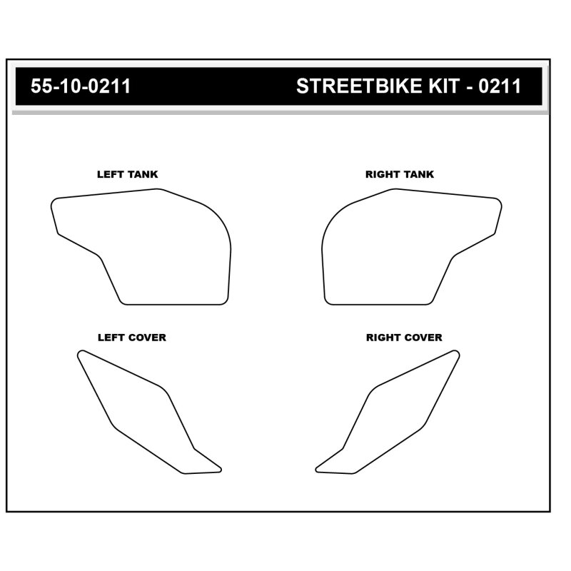 Almohadilla de tracción depósito de gasolina Stompgrip transparente, Icon, Kit de tracción depósito de gasolina para moto de calle - Laterales depósito de gasolina, para Honda CBR600RR, 2024-2025