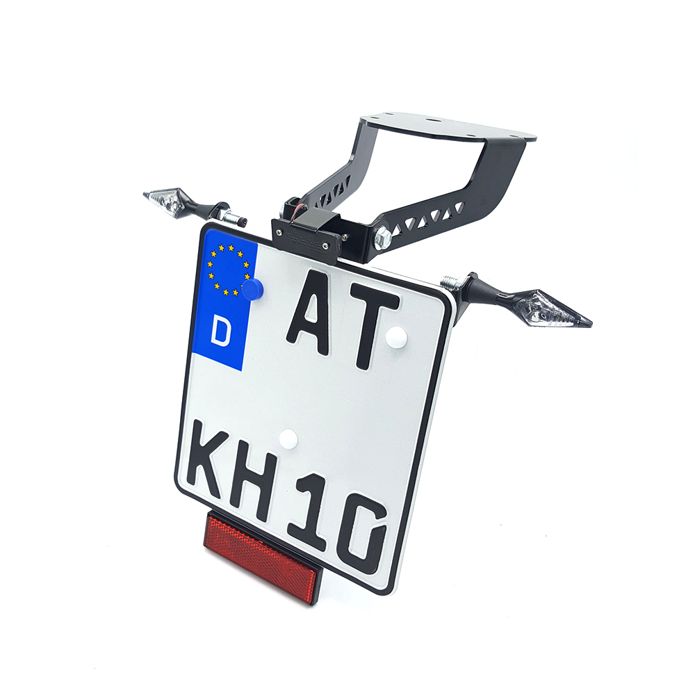 Soporte de matrícula alpha Technik para Honda NC750; Tipo RC88,RC89,RC90; Año del modelo 2016-