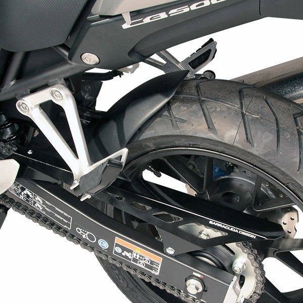 Guardabarros Barracuda negro para Honda CB500X 2014-2018 y CB500F 2013-2017 / CBR500R 2016-