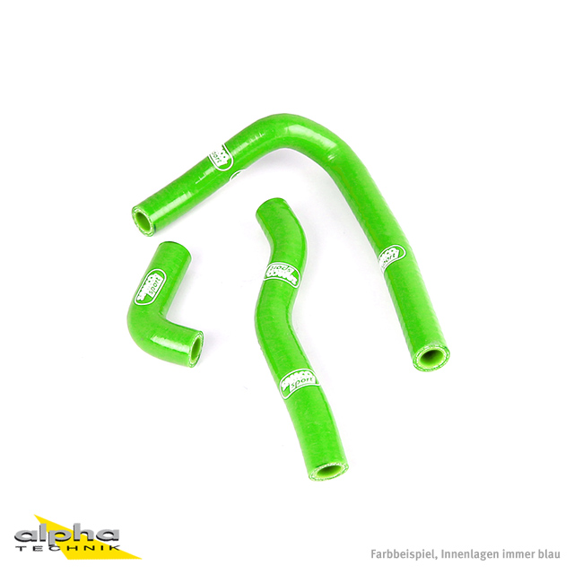Kit de mangueras de silicona SAMCO SPORT verde para Kawasaki KX65 año de modelo 2000-2023