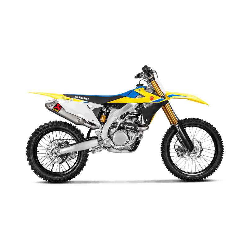 Línea Akrapovic Evolution (Titanio) sistema de escape para Suzuki RM-Z 450 2018-2025