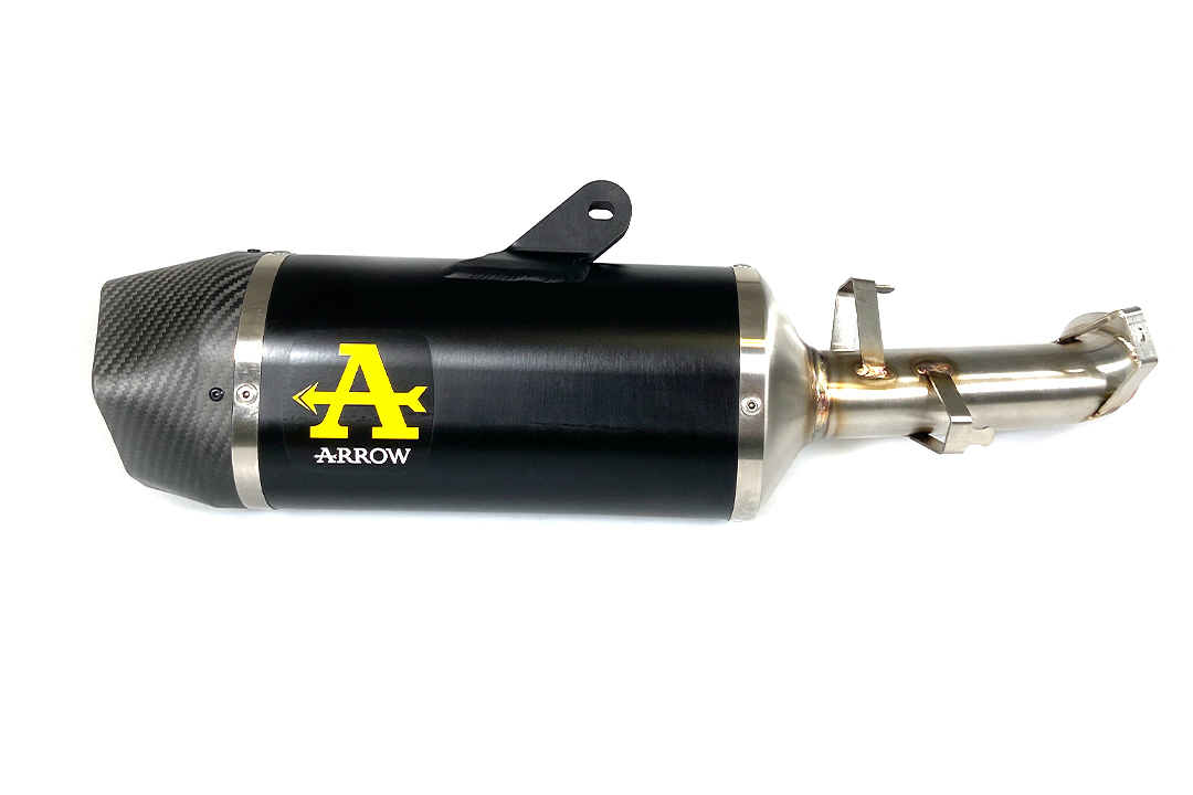 ARROW Escape DARK INDY RACE para KTM 390 Adventure 2020-, Aluminio negro