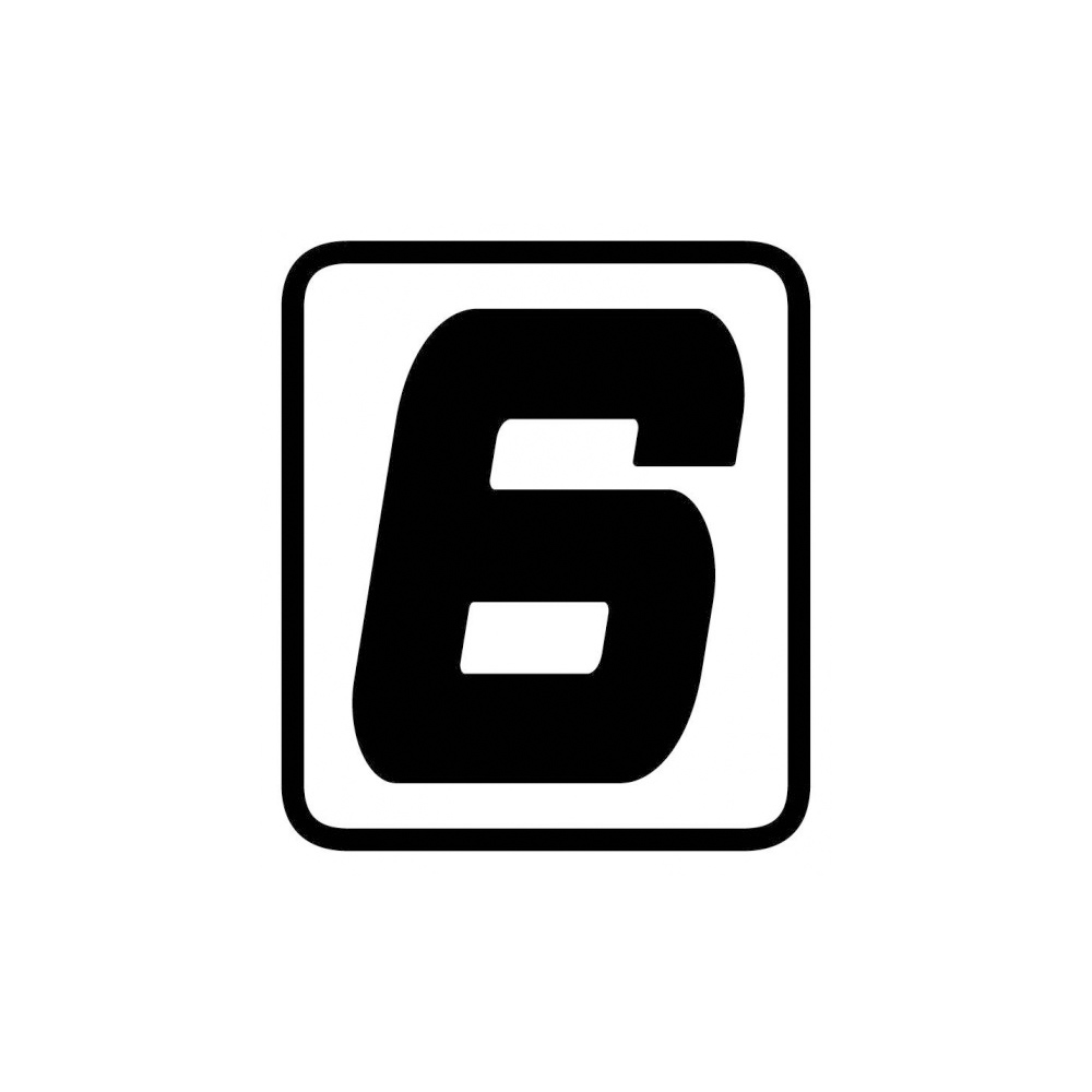 Pegatina de número de inicio Barracuda "6"