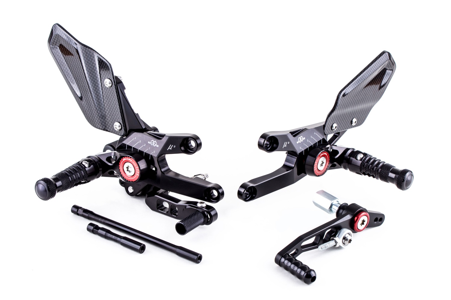 Sistema de reposapiés GILLES MUE2 para Honda CBR1000RR SC77 negro