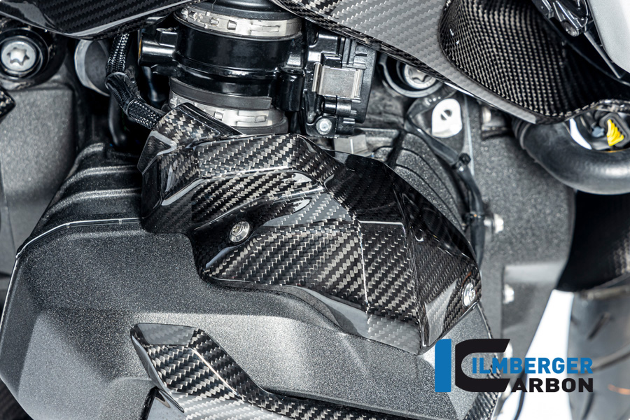 Cubierta de boquillas de inyección de carbono Ilmberger lado derecho, brillante, BMW R1300GS 2023-