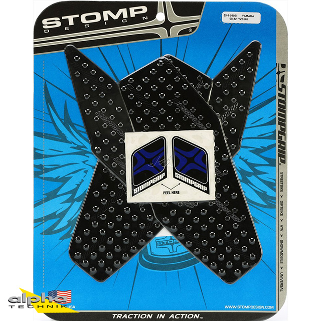 Stompgrip negro, Volcano, para Yamaha YZF-R6, 2008-2016
