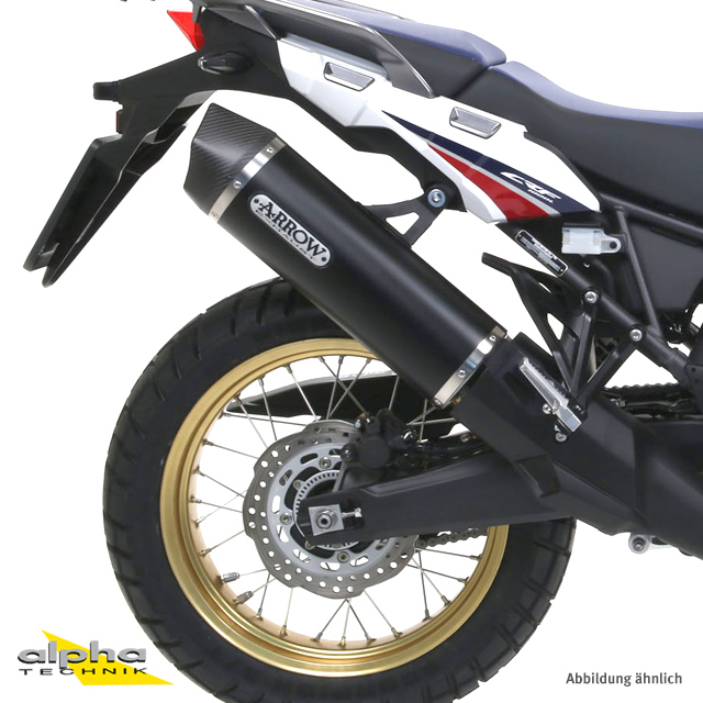 ARROW Escape MAXI RACE TECH para Honda CRF1000L Africa Twin 2016- de aluminio, negro