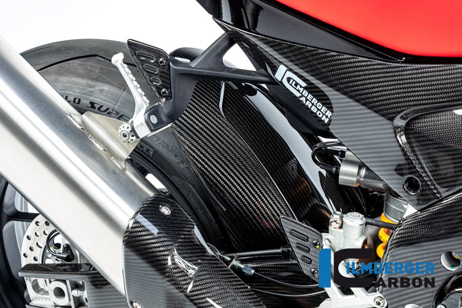 Guardabarros de carbono Ilmberger trasero brillo para Aprilia RSV4 / Tuono V4 2021-