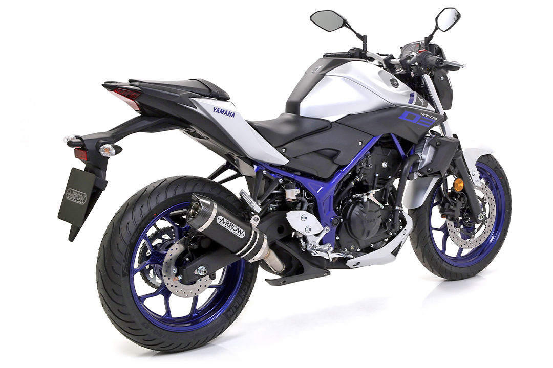 ARROW Escape DARK THUNDER para Yamaha MT-03 / YZF-R3 2015-, Aluminio negro