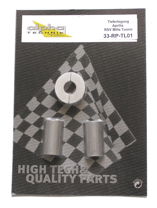 Kit de descenso alpha Technik de 40 mm para Aprilia RSV1000 Tuono; Tipo RP; Año del modelo 2002