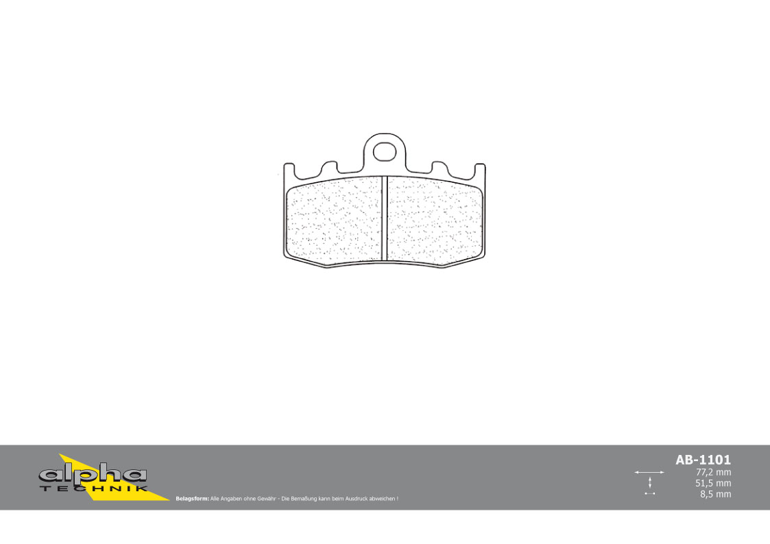 alpha Technik pastillas del freno de calle con ABE