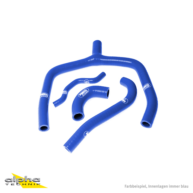 SAMCO SPORT Kit de mangueras de silicona en Y - Diseño de competición azul para Kawasaki KX250F año del modelo 2009-2016
