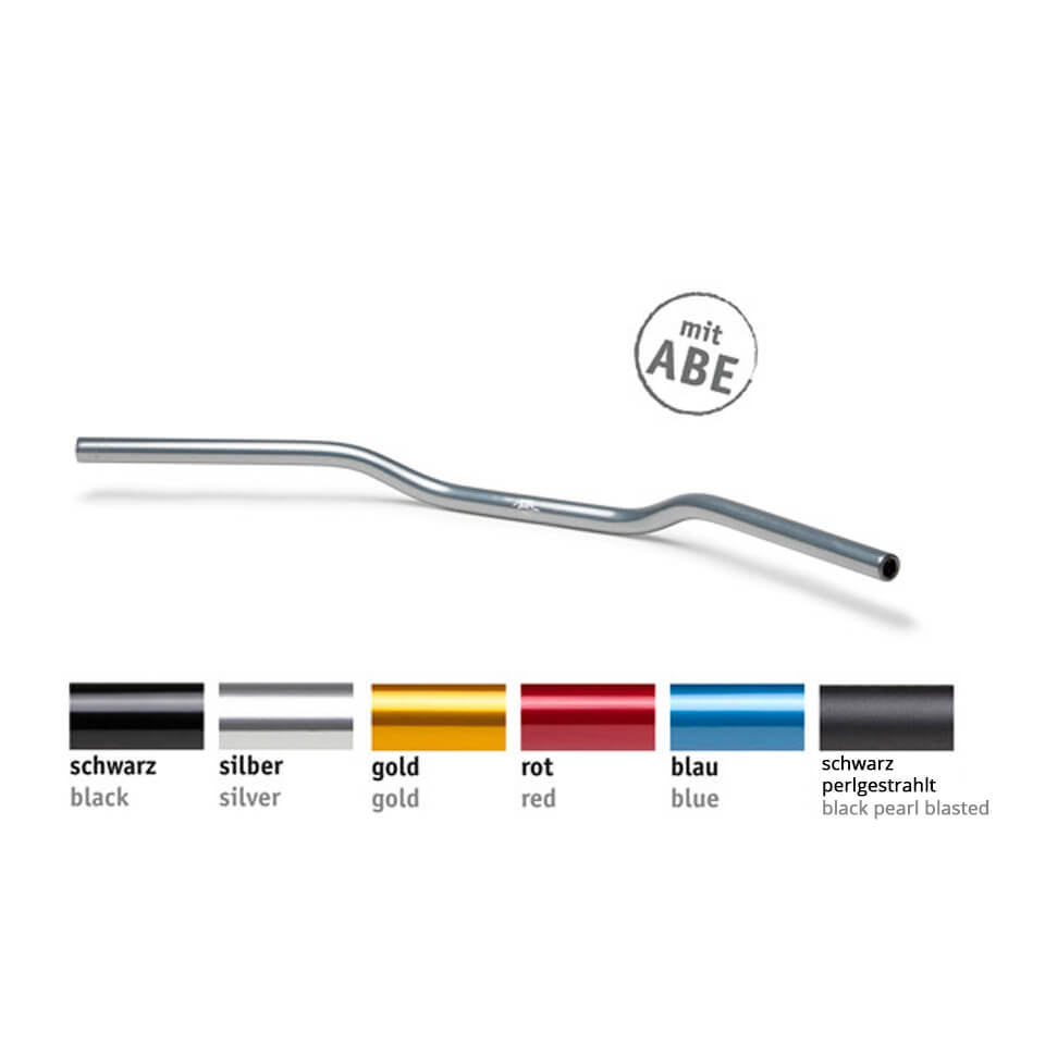 LSL Manillar de Aluminio manillar Street Bar A00, 7/8 pulgadas, negro mate
