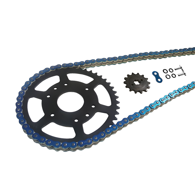 Kit de cadena EK 525 MVXZ-2 para Aprilia Dorsoduro 900 a partir del año de modelo 2017 - Color Azul