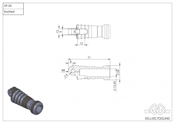 Gilles Tooling Estriberas Plegables UF-25-KIT, negras