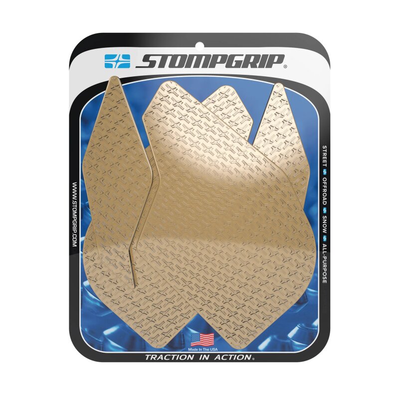 Almohadilla de tracción depósito de gasolina Stompgrip transparente, Icon, Kit de tracción depósito de gasolina para moto de calle - Laterales depósito de gasolina, para Honda CBR600RR, 2024-2025