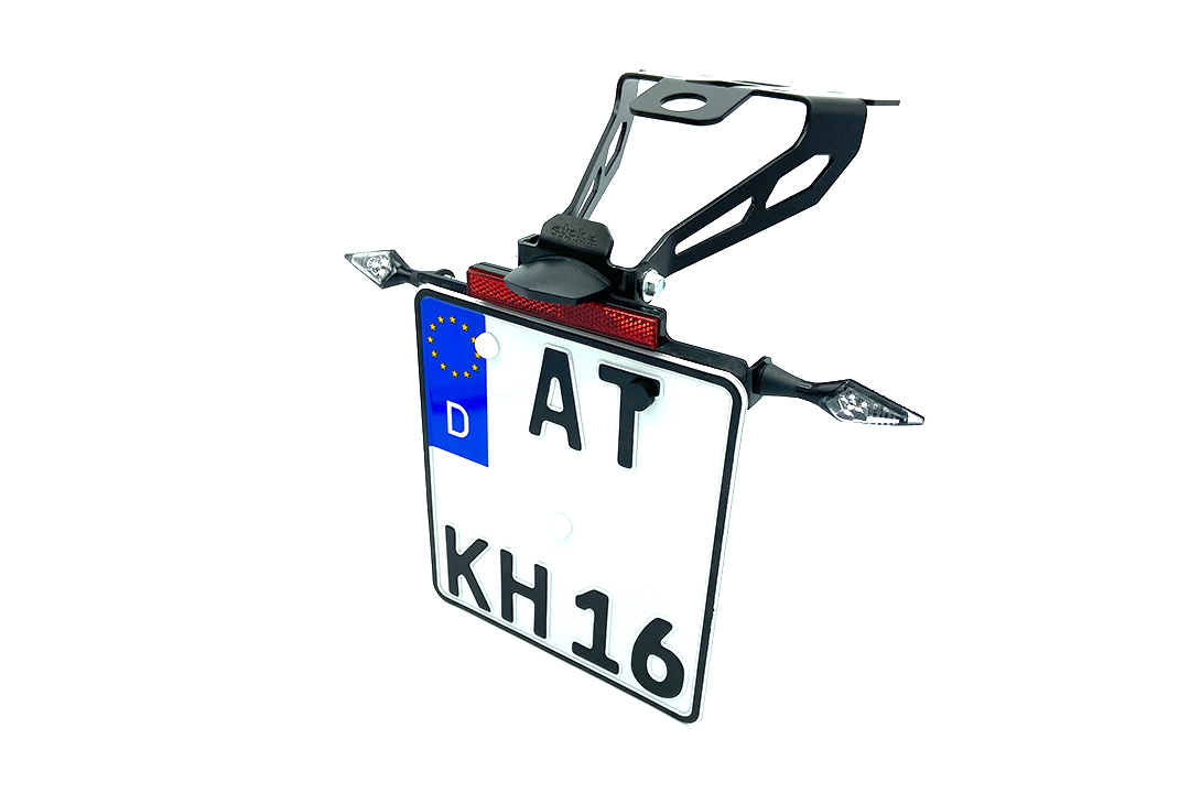 Soporte de matrícula alpha Technik para Suzuki GSX-S1000GT y GSX-S1000GX, Tipo WEK0 / WEK3, Año de modelo 2021-