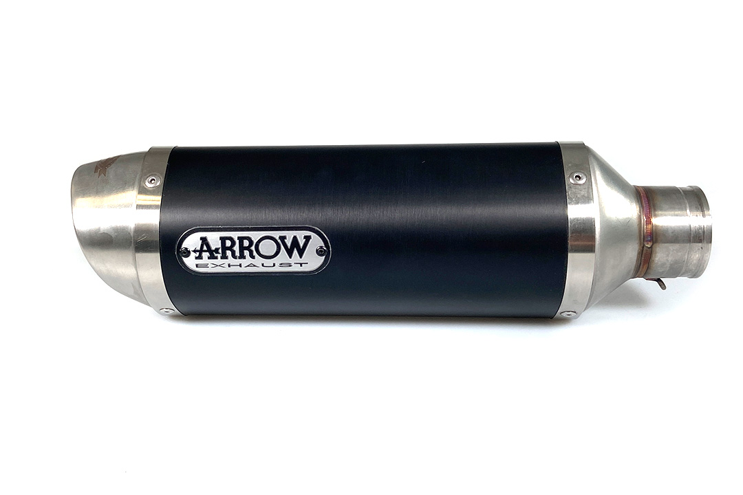 ARROW Silenciador STREET THUNDER PARA Honda CBR650F 2014-, Aluminio negro con tapa de acero inoxidable (Solo con colector ARROW)