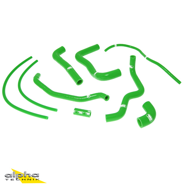 Kit de mangueras de silicona SAMCO SPORT verde para Aprilia RSV1000R Tuono 1000R Factory año del modelo 2004-2010