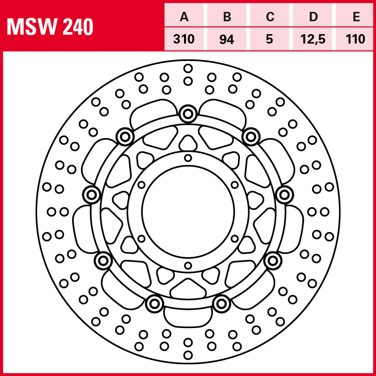 TRW disco de freno Allround flotante MSW240