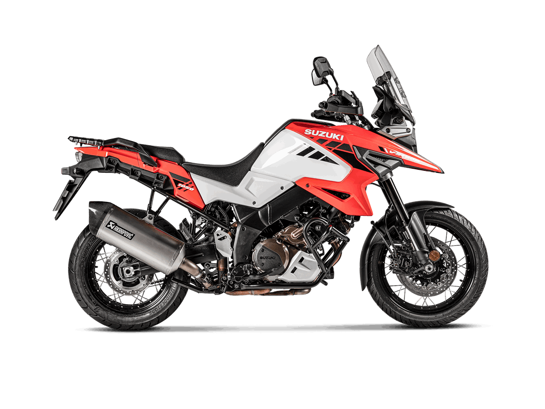 Silenciador Akrapovic Slip-On Line (Titanio) para Suzuki V-Strom 1000 2014-2019 y V-Strom 1050 a partir de 2020-2025