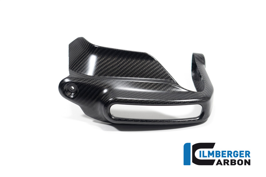 Ilmberger Protector de mano de carbono grande con alojamiento para luz de intermitente lado izquierdo, mate, BMW R1300GS 2023-