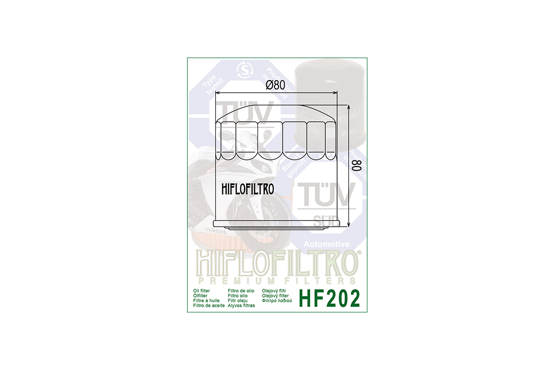 HIFLO filtro de aceite HF202 para varios modelos Honda / Kawasaki VN750 Vulcan y GPZ500S