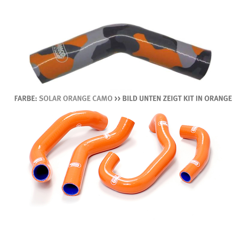 SAMCO SPORT Kit de mangueras de silicona diseño OEM camuflaje naranja solar para KTM 1050 1090 1290 S Adventure