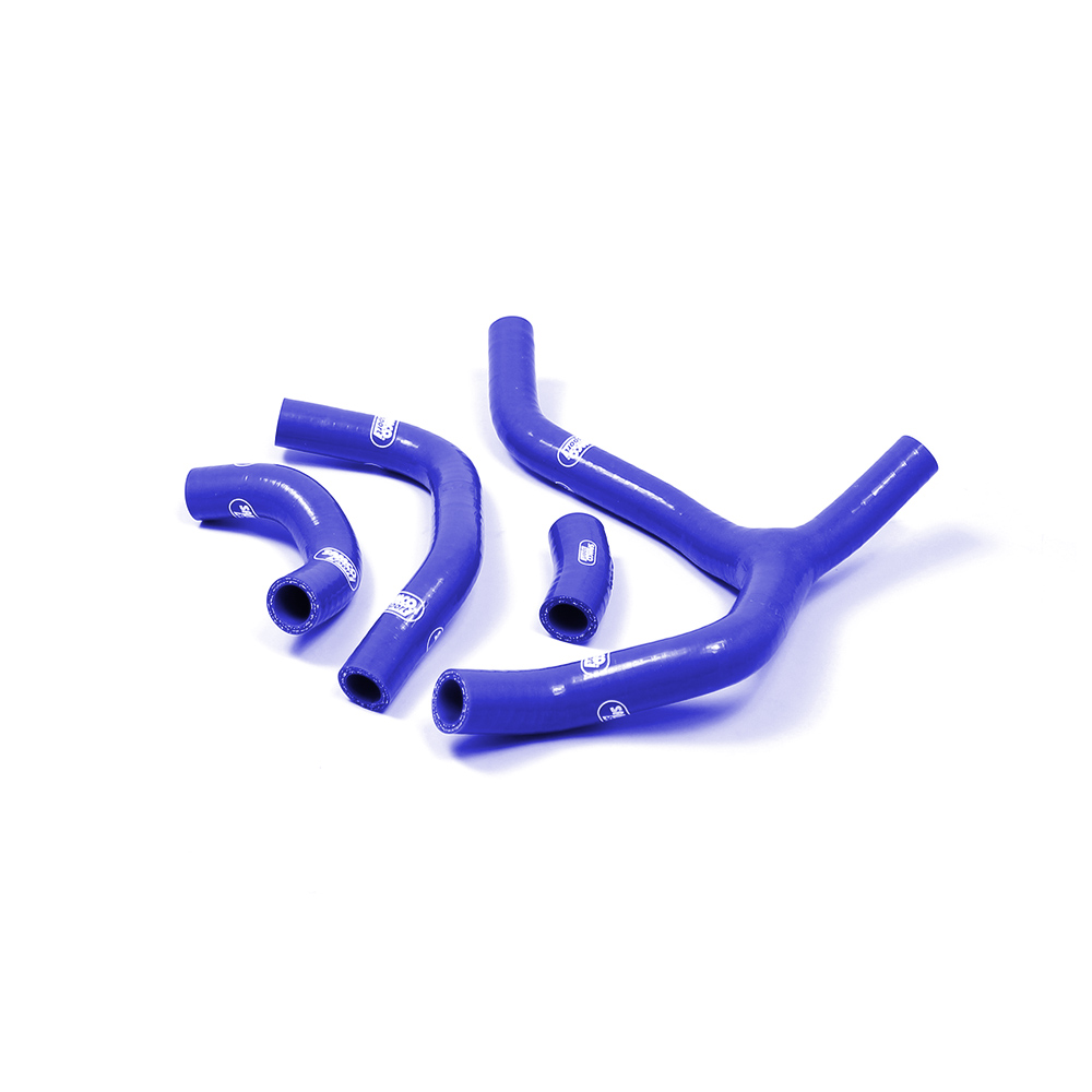 Kit de mangueras de silicona SAMCO SPORT con conexión en Y - Diseño Race azul para Honda CRF450R Año del modelo 2013-2014