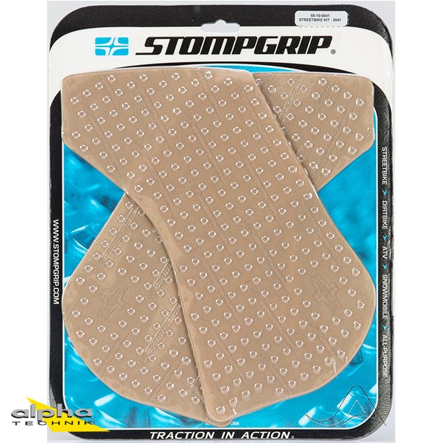 Stompgrip transparente, Volcano, para Kawasaki KLR650, 2000-2018