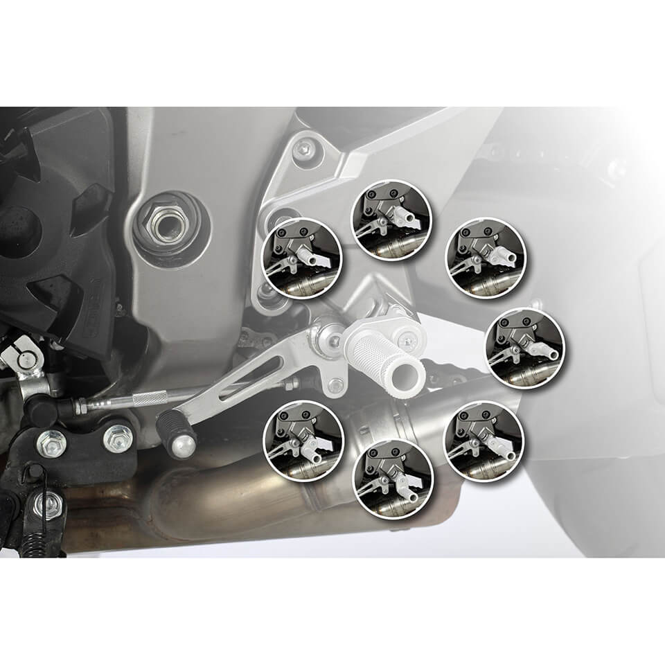 Kit de articulación ajustable LSL D09, para Ducati Scrambler, trasero, anodizado en plata, con ABE