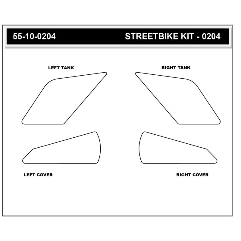 Stompgrip depósito de gasolina Pad transparente, Volcano, para Kawasaki, ZX-4R(R) Ninja 2023-2025