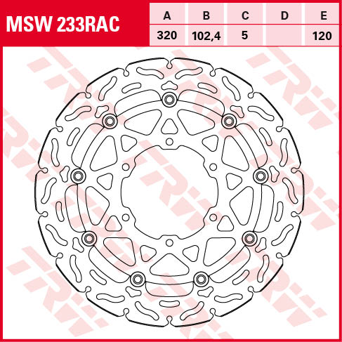 TRW disco de freno Deportivo flotante MSW233RAC