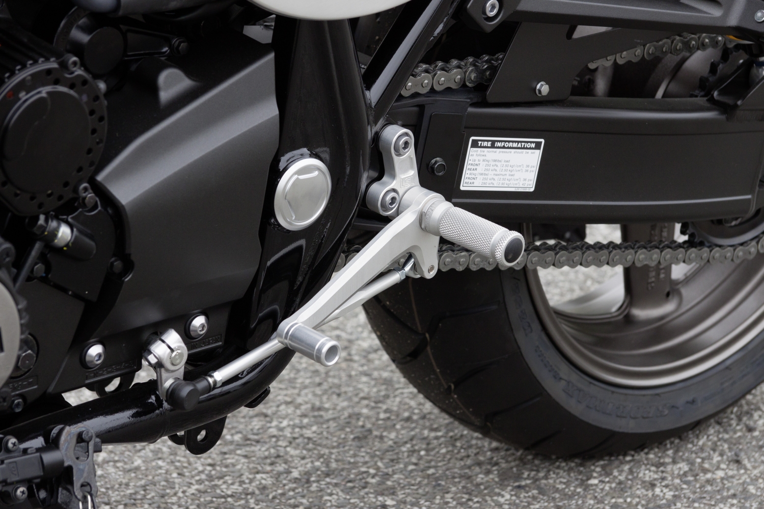 Juego de estriberas LSL para Yamaha XJR 1300, XJR1200, plata