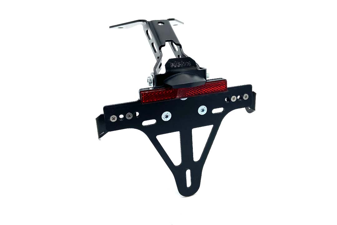 Soporte de matrícula alpha Technik para Aprilia RS125 y Tuono 125, Tipo XA / XT, Año del modelo 2021-